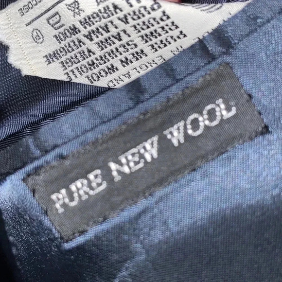 Harrod's by Chester Barrie Men's Wool Sports Coat Blazer Blue Size 40R - Picture 9 of 11